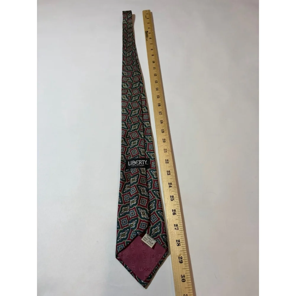 Liberty London Silk Tie Made USA Floral Geometric Paisley Classic